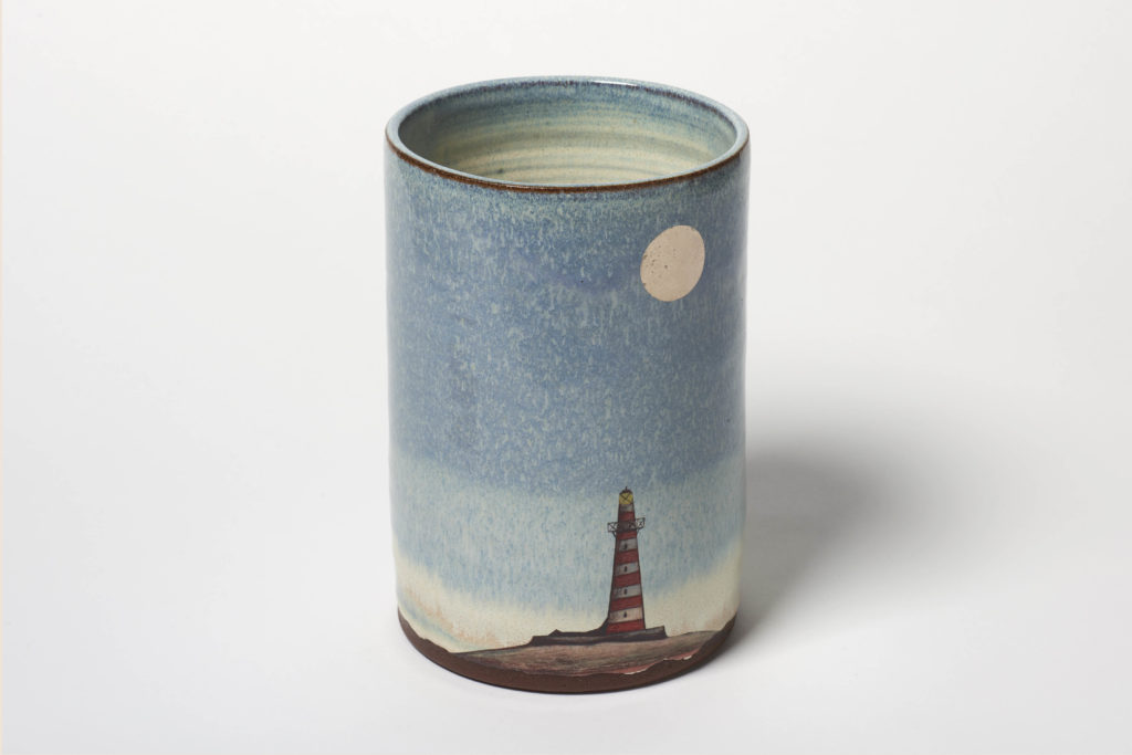 Lighthouse and Moon Vase, ~11 x 14cm,  £40 + postage