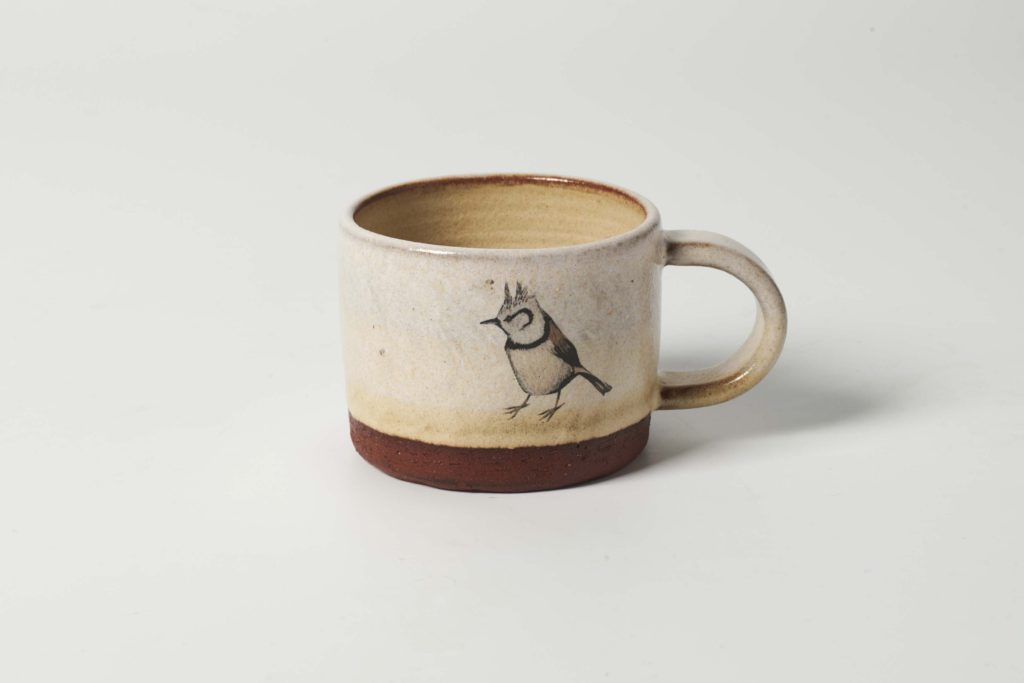 crested tit mug