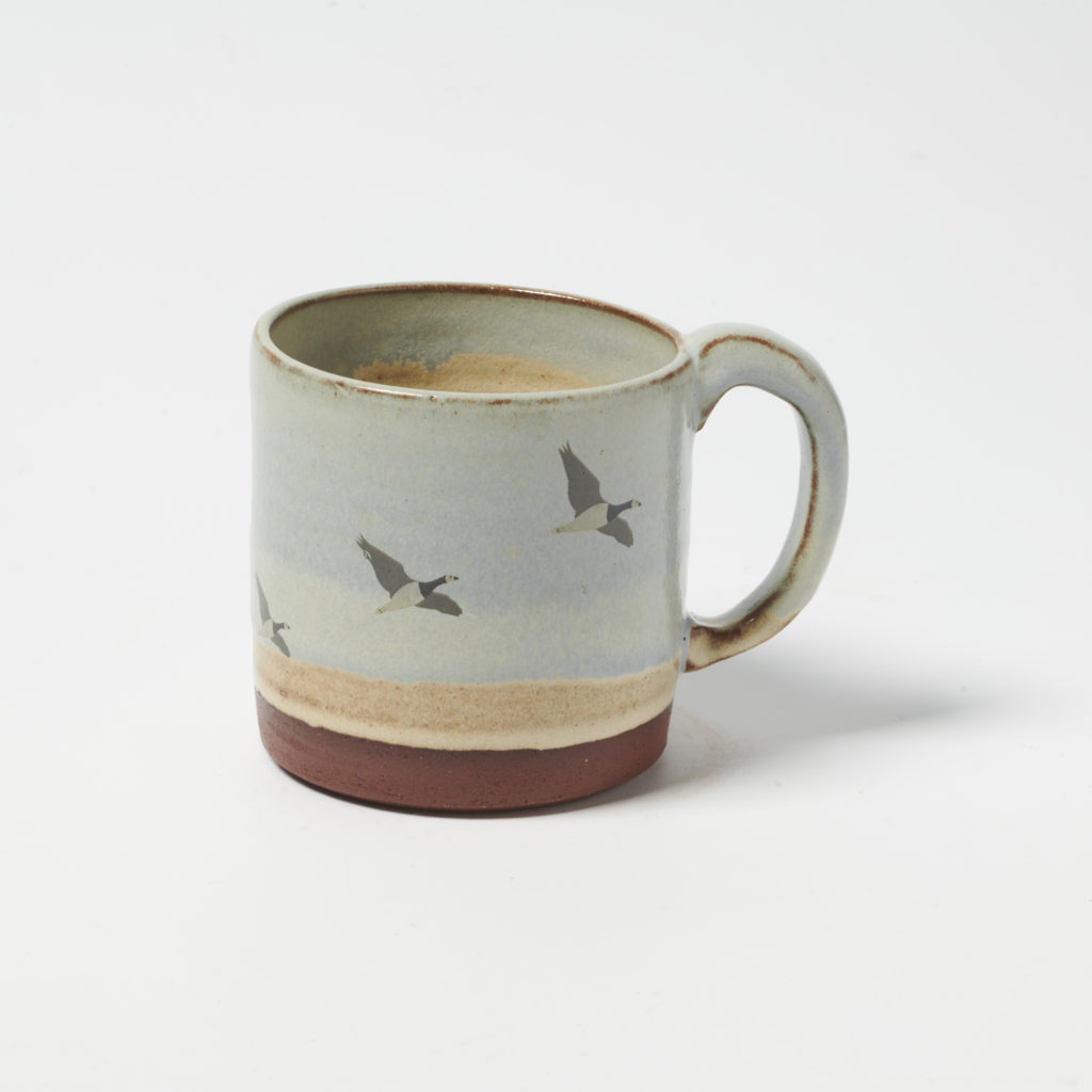 rustic flying geese mug
