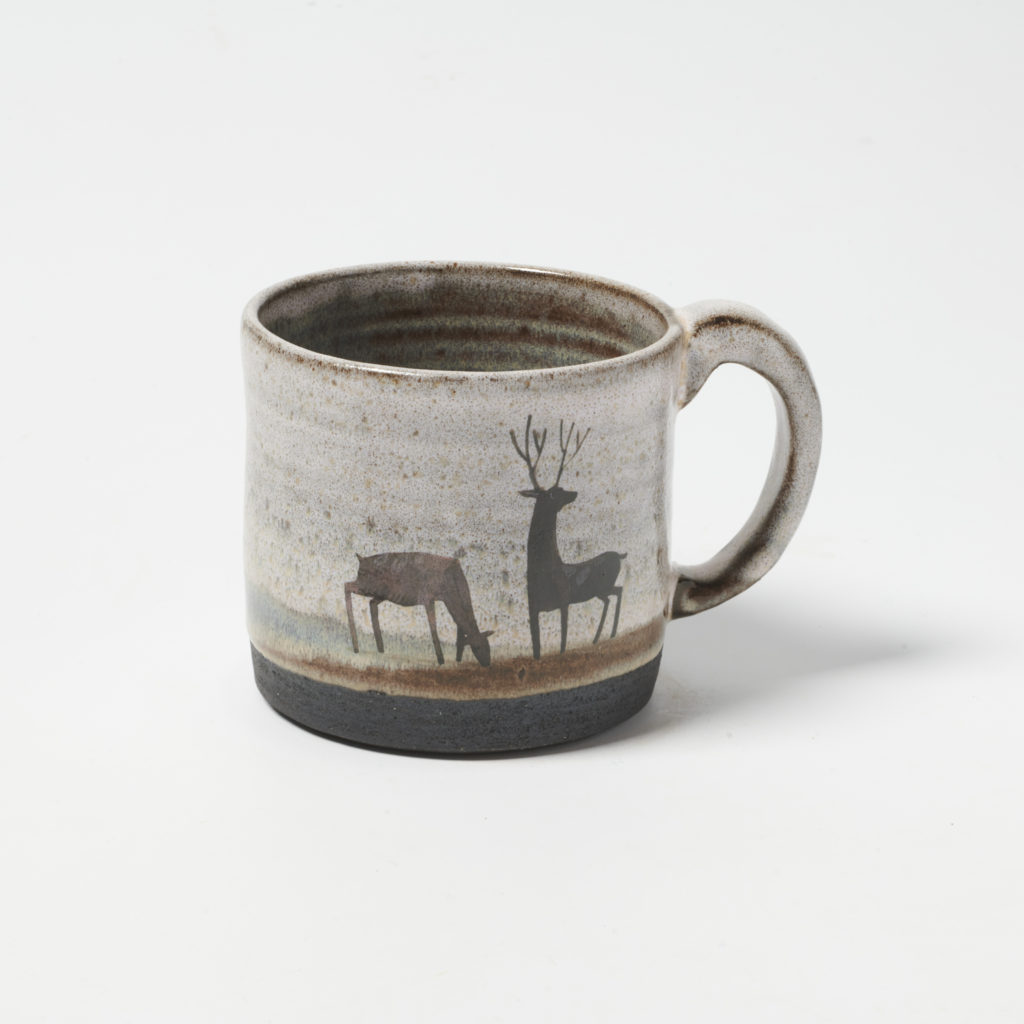 grazing deer mug