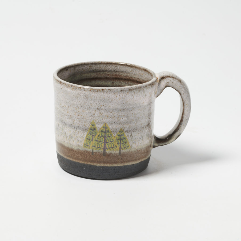 pine trees mug